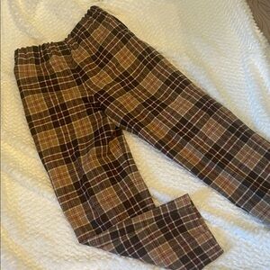 Plaid Brown and Tan Pants vintage handmade